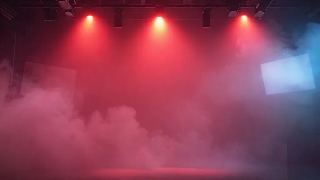 A sprawling, rain-slicked futuristic city skyline at twilight, with monolithic skyscrapers adorned with vibrant, glitching holographic advertisements in neon cyan, magenta, and gold. Atmospheric fog and reflections on wet surfaces create depth, with a lone, dark flying vehicle in the foreground, suggesting mystery and surveillance.